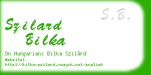 szilard bilka business card